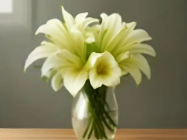 Trauerfloristik Weiße Lilien und Rosen als Trauerfloristik